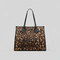 Lancel L Zip Tote Bag Leopard Animation